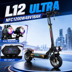 2026 UUS T&auml;iskasvanute Maastiku E-t&otilde;ukeratas 1200W48V13Ah Aku 55KM/H MAX 150kg Maksimaalne Koormus E-t&otilde;ukeratas EL-i Laos L12 ULTRA NFC1200W48V18AH-YY