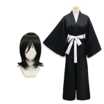 Anime Bleach Kost&uuml;&uuml;m Kuchiki Rukia Cosplay Rukia Kuchiki Parukad Ja Kimono &Uuml;likonna Komplektid Need Pa Riided 150 black
