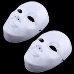 2 t&uuml;kki DIY v&auml;rvimata mask valge t&uuml;hja n&auml;omaski kost&uuml;&uuml;mimaskid 15 x 24 x 7 cm valge