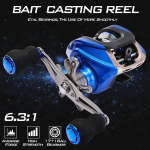 Kalastusrull Carbon Drag Baitcasting Reels 17+1BB vasak-/paremk&auml;eline &otilde;uespordi kalastustarvete ratas Left Hand sinine