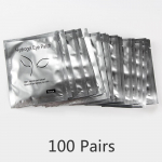 100 paari niisutav meik ebemevaba ripsmepikendusega silmamask pookitav ripsmepadjake geelplaaster 100pairs Silver fox