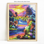 5D teemantmosaiik t&auml;is&uuml;mmargune maaliline metsatikandid Teemantmaal P&auml;ikeseloojangu kividest pildid 20X30