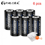 PALO 4000 mAh 1,2 VC suuruse Ni-MH laetav aku madala iset&uuml;hjenemisega majapidamises kasutatava taskulambi veesoojendi m&auml;nguasja jaoks must