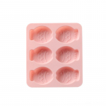 Isetegija k&uuml;psetusplaat 6 isegi multikas armas kalakujuline koogivorm majapidamises silikoonist k&uuml;psetust&ouml;&ouml;riistad roosa