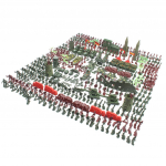 519-osaline s&otilde;jaline m&auml;ngukomplekt plastm&auml;nguasi, 4 cm, s&otilde;durite armee meeste korpuse figuurid 4cm mitmev&auml;rviline
