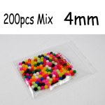 Wifreo 200 tk mitmev&auml;rviline segap&uuml;&uuml;k taglase plastikust helmed peatused landivurridele Sabiki DIY 4mm 5mm 6mm 8mm 4mm