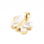 Les Tr&eacute;sors De Lily [G7634] &ndash; kullatud  Crystal Butterfly  ripats valge