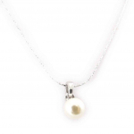 Les Tr&eacute;sors De Lily [J8915] - Collier 'Perla' ivoire argent&eacute; beež