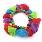 Les Tr&eacute;sors De Lily [N0264] - Bracelet &eacute;thnique 'Alta&iuml;' tutti frutti mitmev&auml;rviline