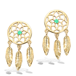 Les Tr&eacute;sors De Lily [Q6824] &ndash; kullatud Boho t&uuml;rkiissinised kuldk&otilde;rvar&otilde;ngad (unen&auml;op&uuml;&uuml;dja) &ndash; 25x12 mm t&uuml;rkiissinine