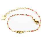 Les Tr&eacute;sors De Lily [R0264] &ndash; roosast kullast 'Boho' terasest disainik&auml;ev&otilde;ru - 10x3 mm (sulg) Heleroosa