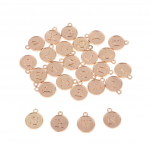 DIY jewelry accessories vintage design alloy alphabet pendant Antique Silver antiikne h&otilde;bedane v&auml;rv