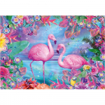 Teemantmaaling Loom Teemantmosaiik t&auml;isring 5D DIY Teemanttikandid Flamingo Kodukaunistus 20X30CM