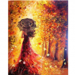 5D IYD teemantmaaling Aafrika naise ristpistes k&auml;sit&ouml;&ouml; T&uuml;drukute teemanttikandid t&auml;isnurkne/&uuml;mmargune puur Kodukaunistuse kingitus Full Round 20X30CM punane