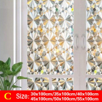 1 rulli kodukaunistusega kleebis Peitsitud 3D dekoratiivne aknaklaaskile Privaatsus UV-vastane 45x100cm