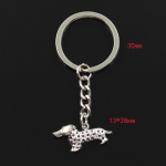 Moodne 30 mm v&otilde;tmehoidja metallist v&otilde;tmehoidja v&otilde;tmehoidja ehted antiik h&otilde;bedase v&auml;rviga kaetud koera taks 13x28 mm ripats h&otilde;be