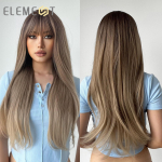 Pikad pehme keskmise osa s&uuml;nteetiline parukas naistele v&otilde;ltsjuustest kuumakindlad pruunid blondid tukkidega Cosplay parukad