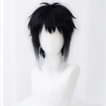 Bungo Bungou hulkuvad koerad Ryunosuke Akutagawa l&uuml;hike must valge parukaga kuumakindla karvaga Cosplay kost&uuml;&uuml;miparukad + parukam&uuml;tsike must
