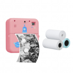 Taskufotoprinter juhtmevaba termosildiprinter 1080P kiirprintimise kaamera, mis &uuml;hildub iOS-iga roosa