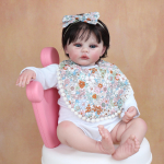 BZDOLL 48CM 3D marmorist tekstuuriga naha n&auml;htavad veenid, pehme silikoon Reborn Baby Doll m&auml;nguasi t&uuml;drukule 19-tolline riidest keha riietus Boneca 48cm 3D-paint Skin Doll