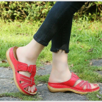 Tellige suurem, suvised naiste esmaklassilised ortopeedilised avatud varvassandaalid naiste sussid, pandlaga rihm Vintage libisemisvastased hingavad sussid suures suuruses sandaalid 41