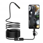 Endoskoop 0,3 MP Endoscope 3 in 1 Endoskoop reguleeritavate LED-idega 5 meetrit 1M must
