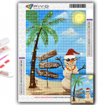 T&auml;ielik 5D teemantmaaling j&otilde;ulupuu J&otilde;uluvana lumememm 5D teemantmaal Full Round 20X30CM