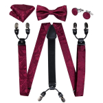 Dibangu meeste traksid, reguleeritavad traksid, kikilips Tasku kandiline mansetin&ouml;&ouml;pide komplekt meestele 3,5 cm laius elastne 4021