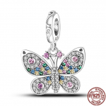 POMOiii 925 Sterling Silver Charm Fit Original Moe Charm Helmes Sinine Liblikas Loomade v&otilde;lu K&auml;ev&otilde;ru Kaelakee Trikett Naiste Ehted