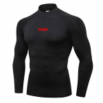 Muscleguys meeste k&otilde;rge kaelusega Slim Fit spordiriided Fitness Kulturism hingav pikkade varrukatega kevad- ja s&uuml;giss&auml;rgid M must