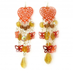 Les Tr&eacute;sors De Lily [R3298] - Oranžid  Scarlett  k&otilde;rvar&otilde;ngad - 8x2 cm oranž