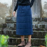Johnature naiste vintage puuvillased linased seelikud elastse v&ouml;&ouml;kohaga &uuml;hev&auml;rvilised riided s&uuml;gistalv pluss puuvillased n&ouml;&ouml;biga soojad seelikud One Size hall v&auml;rv