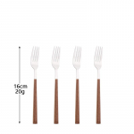 4/12/16 tk S&ouml;&ouml;giriistade komplekt S&ouml;&ouml;gipulgad Noad Kahvlid Lusikad Lauan&otilde;ude komplekt puidust k&auml;epideme imitatsiooniga Korea Jaapani s&ouml;&ouml;gin&otilde;ude komplekt Silver - 4pcs dessert fork