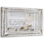 L&otilde;uendiprint Love Love Heart Vintage 60x40 beež