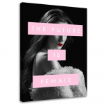 L&otilde;uendiprint kiri The Future is Female 40x60 roosa