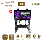 Android 2 Din auto multimeediumipleier Peugeot 3008 jaoks 2009-2015 peakomplekt Stereo Carplay GPS-navigatsioon BT WIFI 2+32GB 1+16GB,A