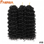 GOGO Curl Ocean Wave punutud juuksepikendused heegeldatud punutised s&uuml;nteetilised afro lokid Hawaii lokkis ombre must roosa vesi laine palmik naistele 14 Inch