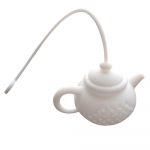 Teave Tea Infuser Filter Silikoonist teekoti lehefiltri difuusori kohta One Size valge