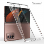 Luksuslik UV Bright kokkupandav &uuml;mbris Samsung Galaxy Z Fold 2 &uuml;mbrise koputusevastase t&auml;ieliku kaitsega k&otilde;vakaane jaoks Samsung Galaxy Z Fold 2 jaoks Only case valge