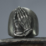 Steampunk vanaaegne kristlik religioon Mary palvetav meeste roostevabast terasest avamisr&otilde;ngad gooti punk-rock bikeri ehted aksessuaarid Resizable