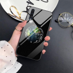 Cosmic Earth Fundas &uuml;mbris Samsung Galaxy A71 A72 A70 A73 A53 A13 5g A03 A22 A21s A03 Core A42 A52 luksusliku klaaskatte Coque jaoks For Samsung A21S