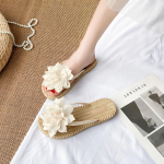 Flip-flops Naiste pealisriided Suvised magusad lilled Lamedap&otilde;hjalised kodu K&otilde;ik sobivad mere&auml;&auml;rsed puhkused Libisemiskindlad rannasussid 36-37 beež