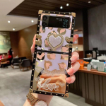 Armas kivist s&uuml;damekujuline kronsteini &uuml;mbris Samsung Galaxy Z Flip 4 3 S22 S21 ultra A33 A53 A52 A22 A32 A23 A51 / iPhone 14 pro max 14 13 12 / Redmi jaoks Samsung Z flip 4 valge