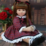NPK 60 cm Reborn Doll Pehmest vin&uuml;&uuml;lriidest keha t&auml;idisega nukk Realistlik vasts&uuml;ndinud beebide m&auml;nguasi v&auml;ikelapse s&uuml;nnip&auml;evakingitus