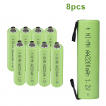 CITYORK AA laetav aku 1,2 V AA NiMH 2200 mAh 2A akud koos keevituslappidega Philipsi elektrilise pardli habemenuga hambaharja jaoks 8 PCS