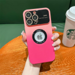 Magsafe'i suure aknaga kaamera kaitse&uuml;mbris iPhone 14 12 11 13 Pro Max Plus Logo augu magnetilise gradiendi v&auml;rvi pehme kate jaoks iPhone 14 Pro Max valge