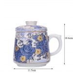 Tere Creative Enamel Color kohvikruusid K&auml;sitsi valmistatud keraamilised teetassid Portselanist kvaliteetne teetass kaane ja filtriga teetseremoonia 1 mug