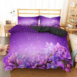 3D digitaalprintimise voodipesukomplekt Magamistoa Lavendel Pastoraalne Scenery Tekikate Padjap&uuml;&uuml;r Voodipesu &Uuml;he kaheinimesevoodi t&auml;issuuruses 2/3 t&uuml;kki Mikrokiud US Queen 228x228cm