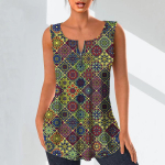 Naiste moodsad V-kaelusega s&auml;rgid vabaaja topid Naiste T-s&auml;rgid 3D retrotekstuuriga prinditud vest suures suuruses varrukateta pluusid XS sinine