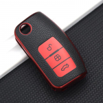 TPU auto v&otilde;tme&uuml;mbrise kate Ford Fiesta Focus 2 Ecosport Kuga Escape Falcon B-Max C-Max Eco Sport Galaxy v&otilde;tmekoti korpuse hoidja jaoks Key Case punane